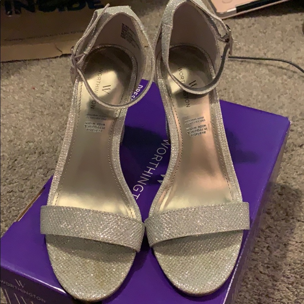 Silver High Heels